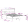 vidaXL Cadre de lit sans matelas 140x190 cm bois de pin massif