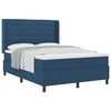 vidaXL Lit &agrave; ressorts avec matelas Bleu 200 x 160 cm tissu