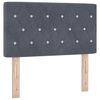 vidaXL Lit &agrave; ressorts avec matelas Gris fonc&eacute; 80 x 200 cm Velours