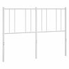 vidaXL T&ecirc;te de lit m&eacute;tal blanc 150 cm