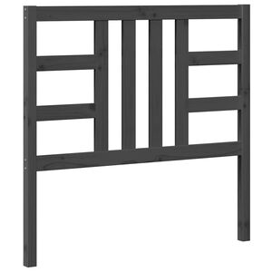 vidaXL T&ecirc;te de lit Gris 106x4x100 cm Bois massif de pin