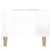 vidaXL Table d'appoint Blanc brillant 50x46x35 cm Bois d'ingénierie