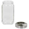 vidaXL Pots de conservation avec couvercle argent&eacute; 6 pcs 2100 ml