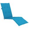 vidaXL Chaise longue d'ext&eacute;rieur repose-pied et coussin Acacia solide