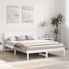 vidaXL Cadre de lit avec t&ecirc;te de lit Blanc 160 x 200 cm Pin massif