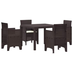 vidaXL Ensemble de salle &agrave; manger pour jardin 5 pcs Marron