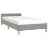 vidaXL Cadre de lit sans matelas gris clair 100x200 cm tissu
