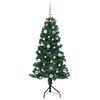 vidaXL Arbre de No&euml;l artificiel d'angle Vert 150 cm PVC et m&eacute;tal