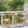 vidaXL Ensemble bistrot 3 pcs Huile Naturelle Bois d'Acacia Massif