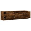 vidaXL Meuble TV Ch&ecirc;ne fum&eacute; 140 x 34 x 40 cm Bois d'ing&eacute;nierie