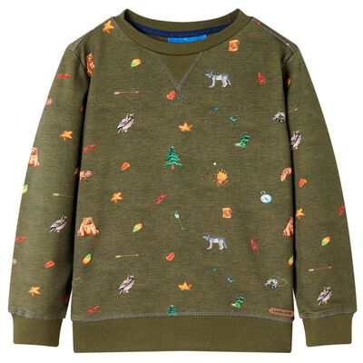 Sweatshirt pour enfants kaki 92