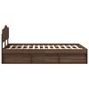 vidaXL Cadre de lit Ch&ecirc;ne brun 120 x 190 cm Bois de pin massif