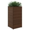 vidaXL Jardini&egrave;res 2 pcs marron 30x30x60 cm r&eacute;sine tress&eacute;e