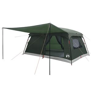 vidaXL Tente familiale 14 personne Vert arm&eacute;e Polyester et Acier