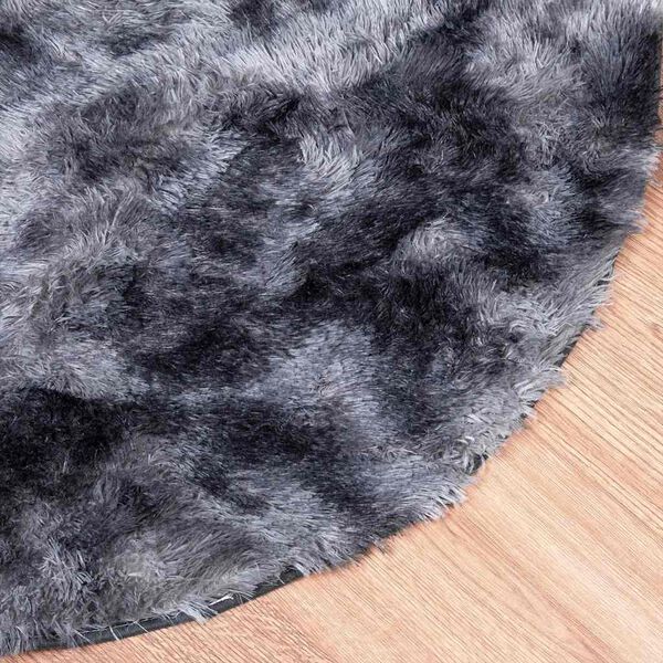 vidaXL Tapis Shaggy à poils longs NAVARRA gris foncé 100x100 cm