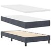 vidaXL Lit &agrave; ressorts avec matelas Gris fonc&eacute; 100 x 200 cm Velours