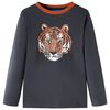T-shirt enfants &agrave; manches longues anthracite 92