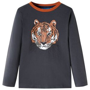 T-shirt enfants &agrave; manches longues anthracite 92