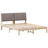 vidaXL Cadre de lit avec t&ecirc;te de lit Marron 150 x 200 cm Pin massif