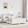 vidaXL Cadre de lit sans matelas blanc 140x200 cm bois de pin massif
