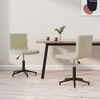 vidaXL Chaises pivotantes &agrave; manger lot de 2 cr&egrave;me velours