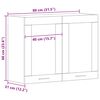 vidaXL Armoire suspendue avec &eacute;tag&egrave;re Lyon Ch&ecirc;ne noir 80 x 31 x 60 cm