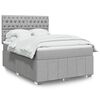 vidaXL Sommier &agrave; lattes de lit avec matelas Gris clair 160x200cm Tissu