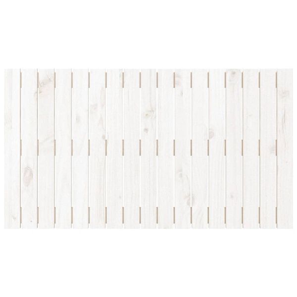 vidaXL T&ecirc;te de lit murale Blanc 108x3x60 cm Bois massif de pin