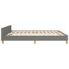 vidaXL Cadre de lit sans matelas gris fonc&eacute; tissu