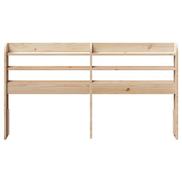 vidaXL T&ecirc;te de lit avec &eacute;tag&egrave;res 160 cm bois massif de pin