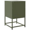 vidaXL Tables de chevet 2 pcs vert olive 36x39x60,5 cm acier