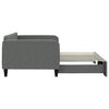 vidaXL Lit de jour avec gigogne sans matelas gris fonc&eacute; 90x190 cm