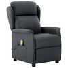 vidaXL Chaise de massage Gris fonc&eacute; 93.5 x 67.5 x 101.5 cm tissu
