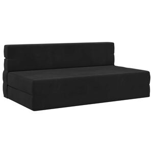 vidaXL Canap&eacute;-lit pliable Noir 152 x 86,5 x 60 cm Tissu