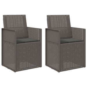 vidaXL Chaises de jardin salle &agrave; manger 2 pc Gris clair et anthracite