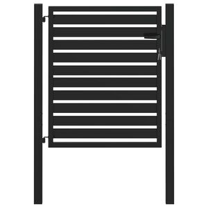 vidaXL Portail de jardin verrouillable noir 100x100 cm aluminium