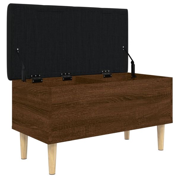 vidaXL Banc de rangement ch&ecirc;ne marron 82x42x46 cm bois d'ing&eacute;nierie