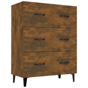 vidaXL Buffet ch&ecirc;ne fum&eacute; 69,5x34x90 cm bois d'ing&eacute;nierie