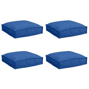 vidaXL Coussin 4 pc Tissu Oxford Bleu royal 40 x 40 x 8 cm