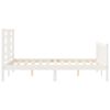 vidaXL Cadre de lit sans matelas blanc bois de pin massif