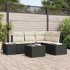 vidaXL Ensemble de canap&eacute; de jardin Marron et Cr&egrave;me polyrotin
