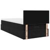vidaXL Cadre de lit ottoman avec matelas noir 90x200 cm velours