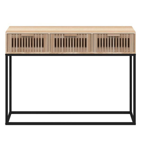 vidaXL Table console 105x30x75 cm bois d'ing&eacute;nierie et fer