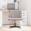 vidaXL Chaise pivotante de bureau gris clair boucl&eacute; comme laine tissu