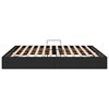 vidaXL Lit de Rangement avec t&ecirc;te de lit Noir 160 x 200 cm tissu