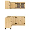 vidaXL Armoire avec tiroir avec porte SKI 10 pcs Brun Miel Pin massif