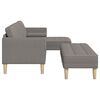 vidaXL Ensemble de Canapés avec coussin 2 pcs Taupe Polyester