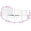 vidaXL Cadre de lit sans matelas bois massif 120x200 cm