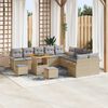 vidaXL Ensemble de canap&eacute; de jardin 13 pcs Beige et Gris clair