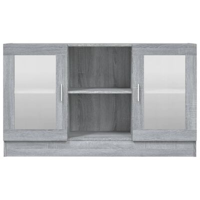 vidaXL Armoire à vitrine Sonoma gris 120x30,5x70 cm Bois d'ingénierie